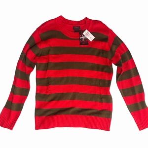 Hot Topic A Nightmare on Elm Street Striped Sweater